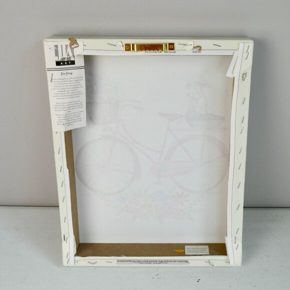 Jin Jing Dog on Bicycle Bike Canvas Print Textured - Picture 4 of 5